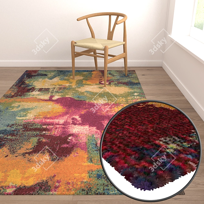 High-Quality Carpet Set 3D model image 5