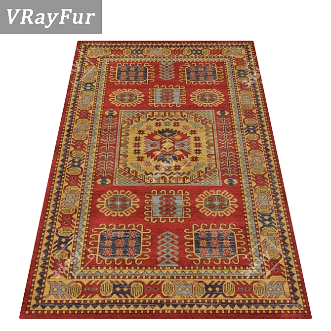 Title: High-Quality Carpet Set 3D model image 2