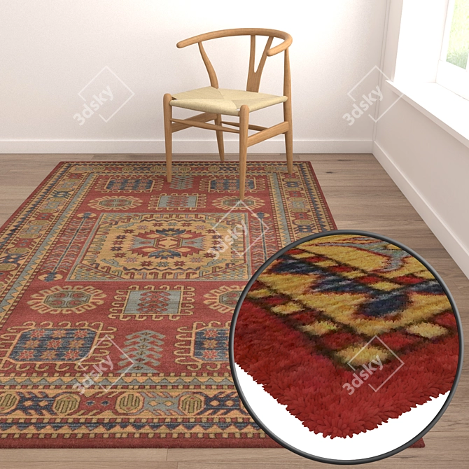 Title: High-Quality Carpet Set 3D model image 5
