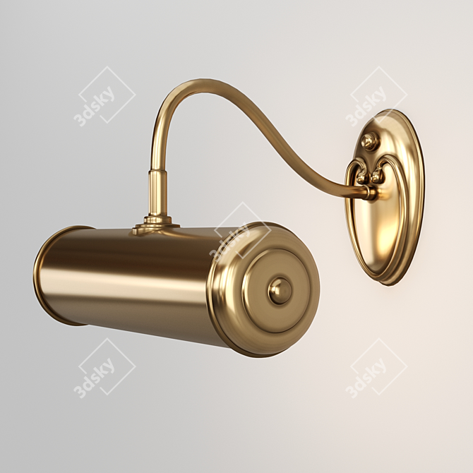 Vintage Antique Wall Light Fixture 3D model image 2