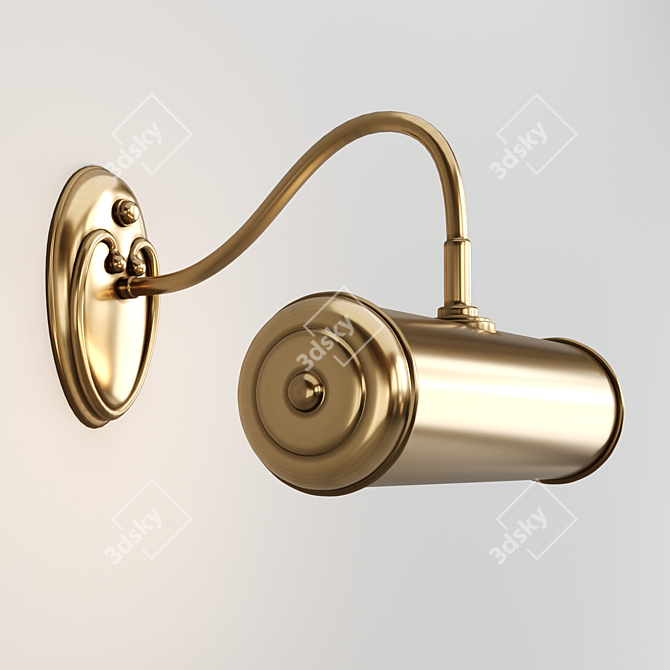 Vintage Antique Wall Light Fixture 3D model image 3