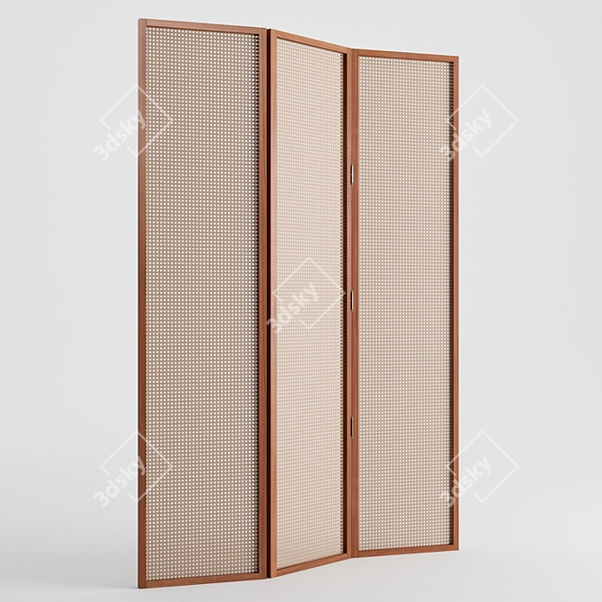 Zenith Braided Wooden Screen 3D model image 2