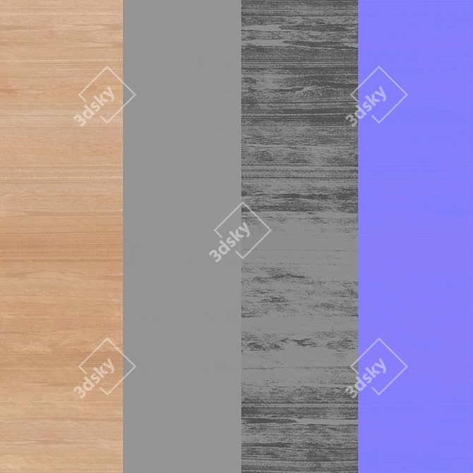 Luxury Ash Wood Varnish: PBR Texture 3D model image 3