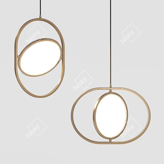 Swivel Shade LED Pendant Luminaire 3D model image 1