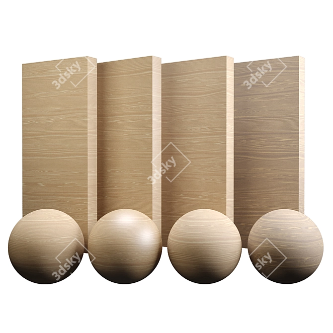 Exquisite Oak Wood Varnish 3D model image 1