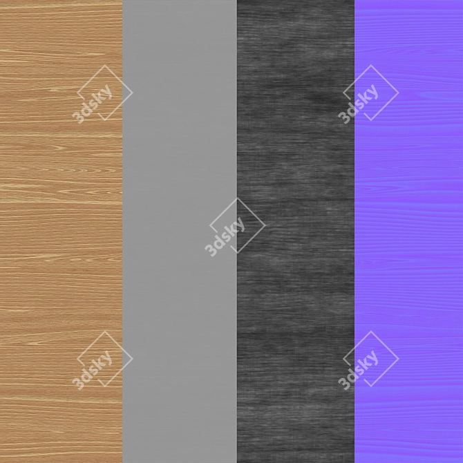 Exquisite Oak Wood Varnish 3D model image 3