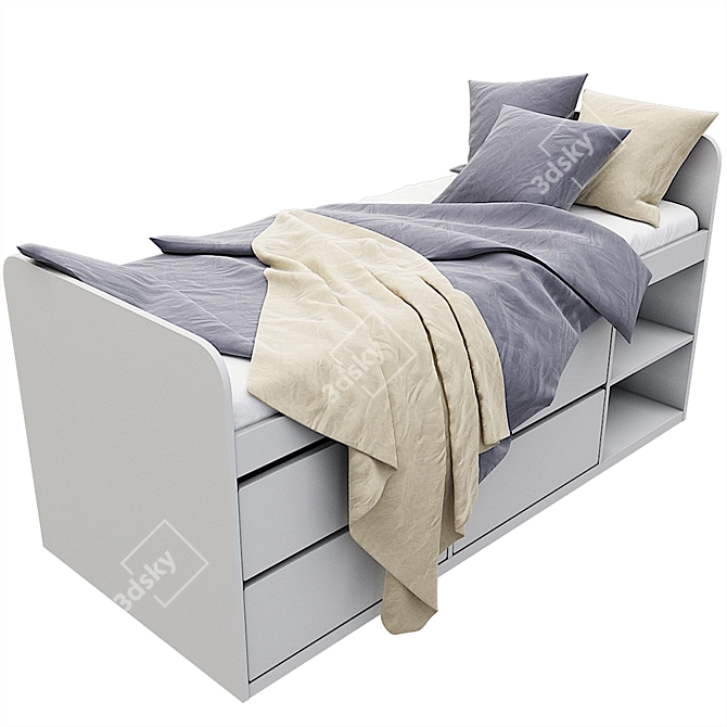 Modern Kids Bed "Klakt 3D model image 1