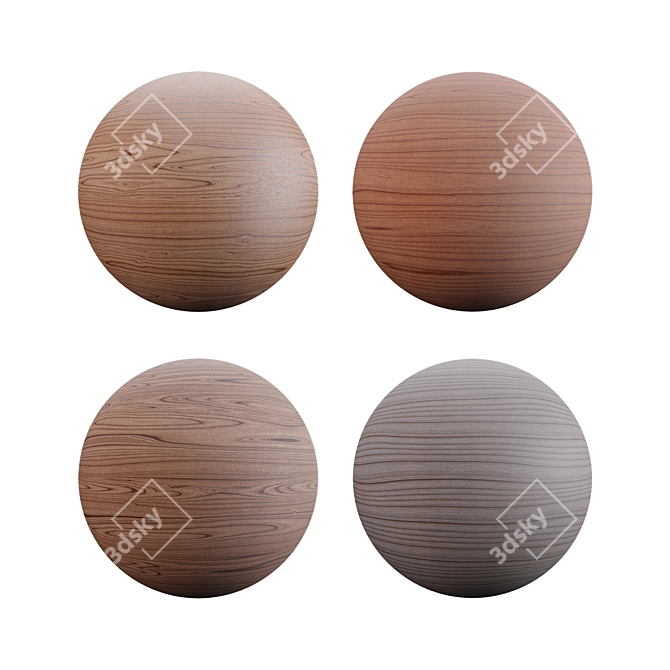 Elegant Mahogany Wood Varnish 3D model image 2