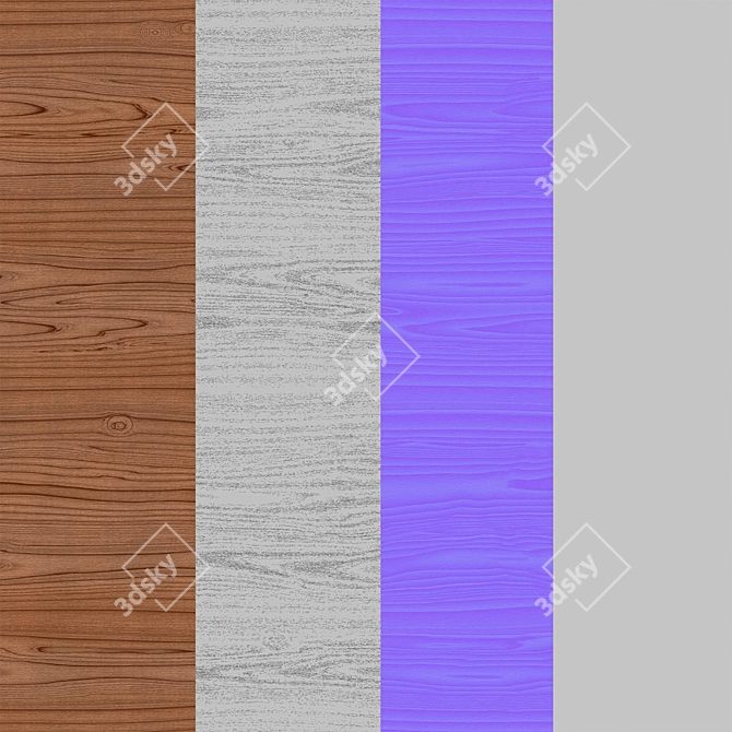 Elegant Mahogany Wood Varnish 3D model image 3