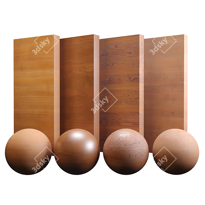 Premium Teak Wood Varnish 3D model image 1