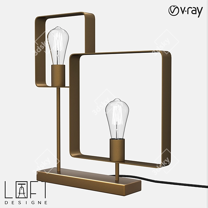 Modern Metal Table Lamp | Loft Design 10601 3D model image 1