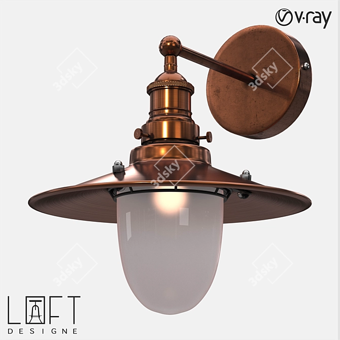 Industrial Loft Sconce 10754 Model 3D model image 1