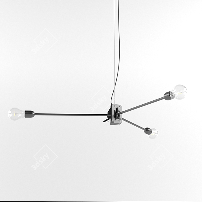 Sleek Pendant Light 3D model image 1