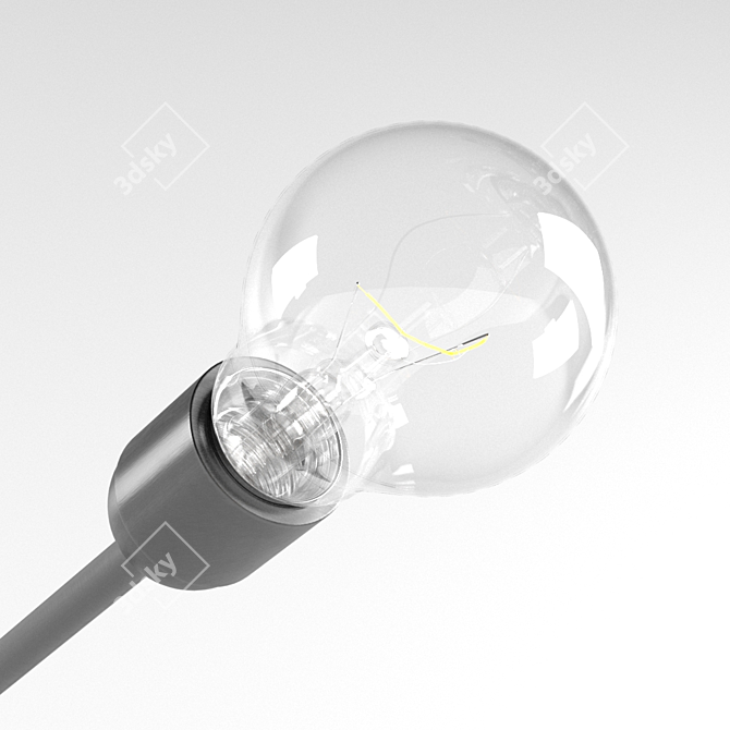 Sleek Pendant Light 3D model image 4