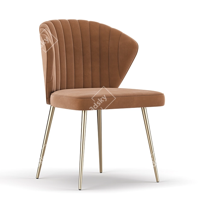 Elegant Daulton Side Chair 3D model image 2