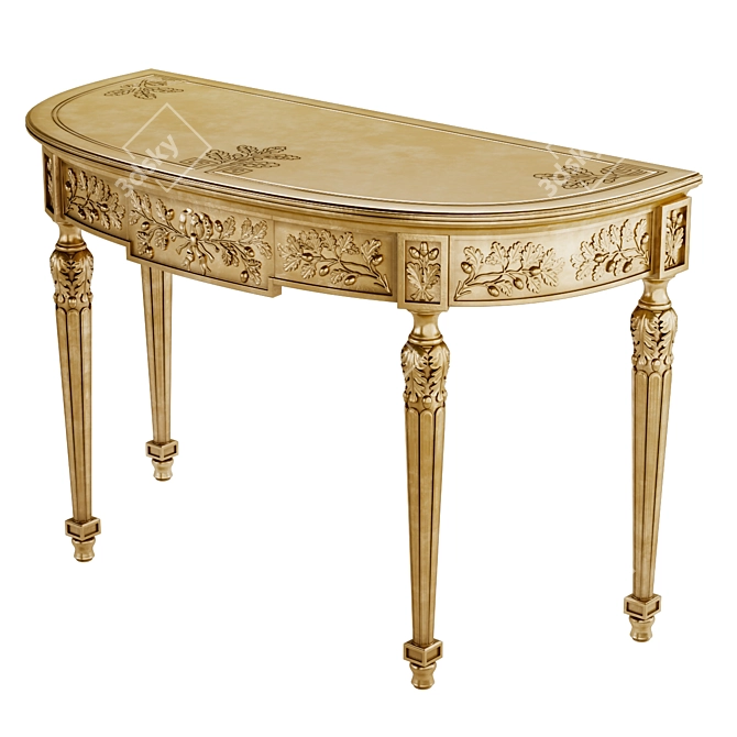 Elegant Roberto Giovannini Oak Console 3D model image 1