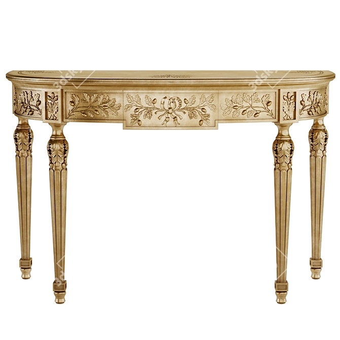 Elegant Roberto Giovannini Oak Console 3D model image 2