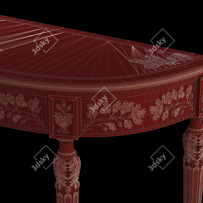 Elegant Roberto Giovannini Oak Console 3D model image 4