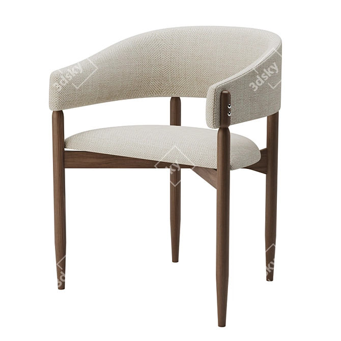 Elegant Enroth Dining Chair 3D model image 1