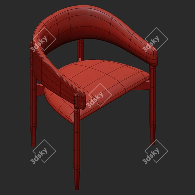 Elegant Enroth Dining Chair 3D model image 4