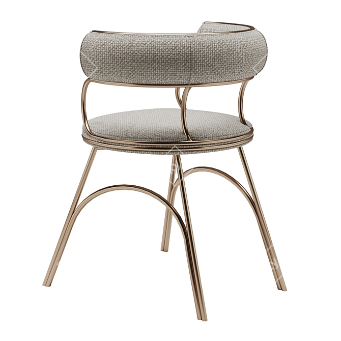Elegant Austin Dining Chair 3D model image 2