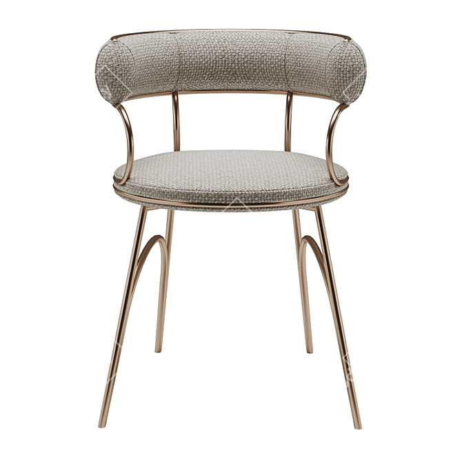 Elegant Austin Dining Chair 3D model image 3