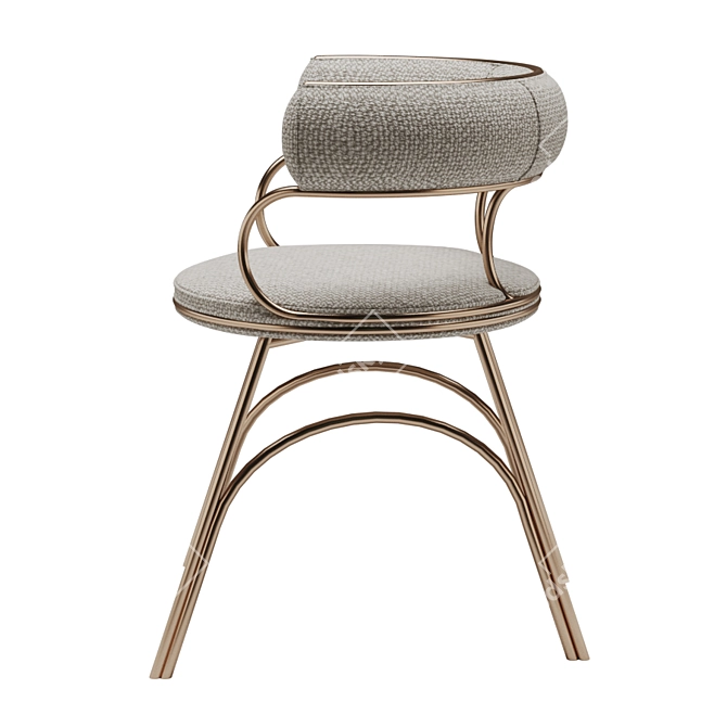 Elegant Austin Dining Chair 3D model image 4