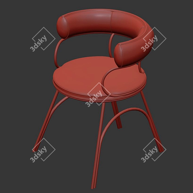 Elegant Austin Dining Chair 3D model image 5