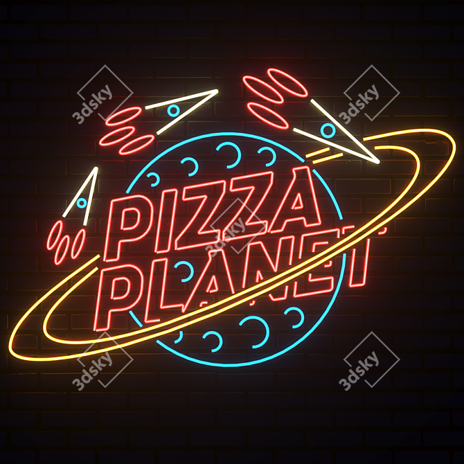 Neon Signs Set: Customizable & Vibrant 3D model image 3