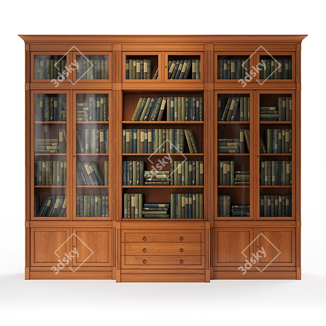 Elegant DIRETTORIO Library Cabinet 3D model image 1