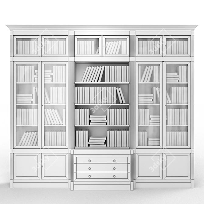 Elegant DIRETTORIO Library Cabinet 3D model image 3