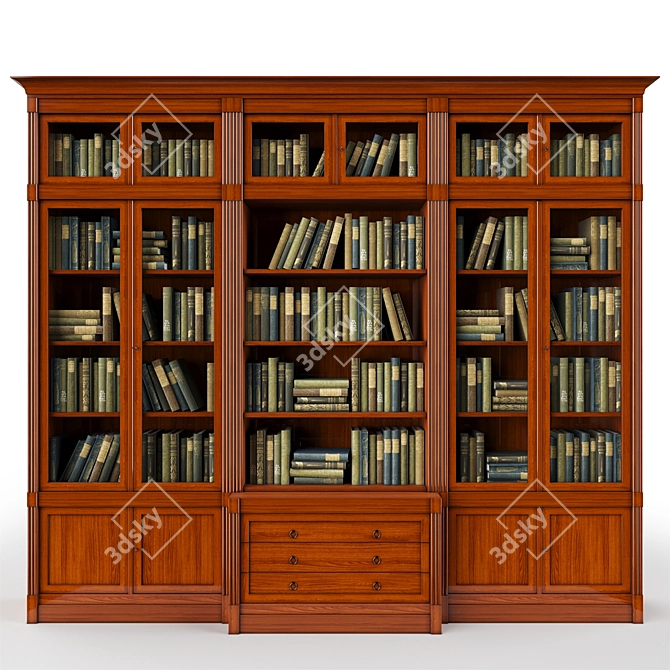 Elegant DIRETTORIO Library Cabinet 3D model image 6