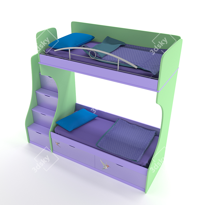 Hexa Bunk Bed 3D model image 3