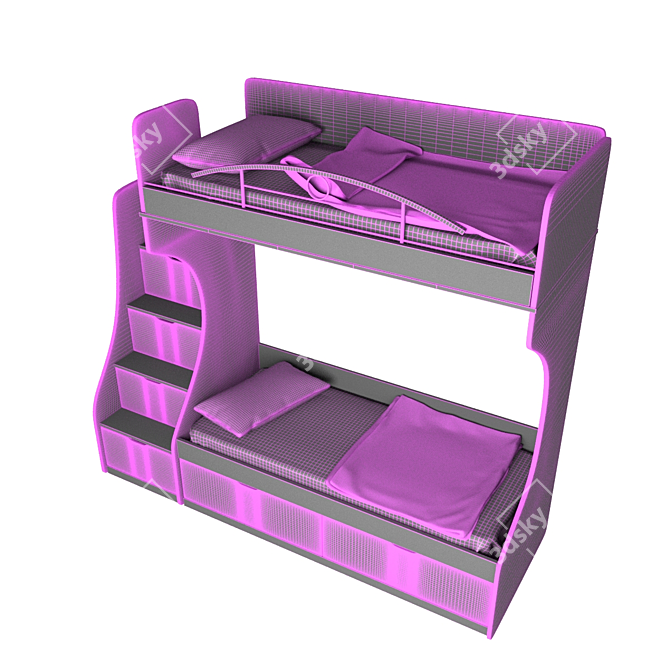 Hexa Bunk Bed 3D model image 4