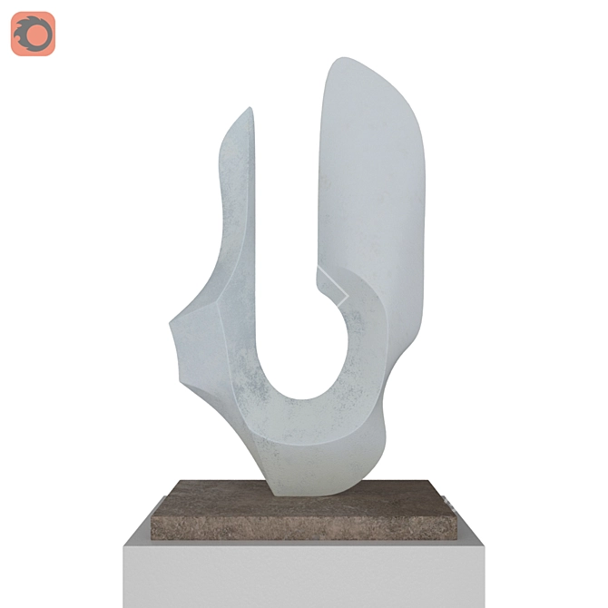 Elegant Abstract Sculpture by Anatchkov 3D model image 1