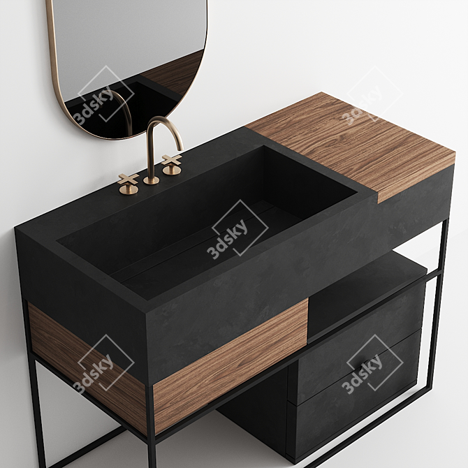 Italgraniti ACQUA C Set 1 Vanity 3D model image 2