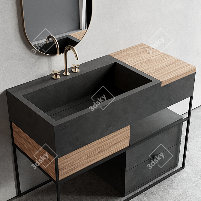 Italgraniti ACQUA C Set 1 Vanity 3D model image 10