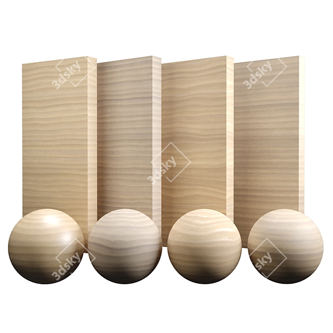 Elegant Pine Wood Varnish 3D model image 1