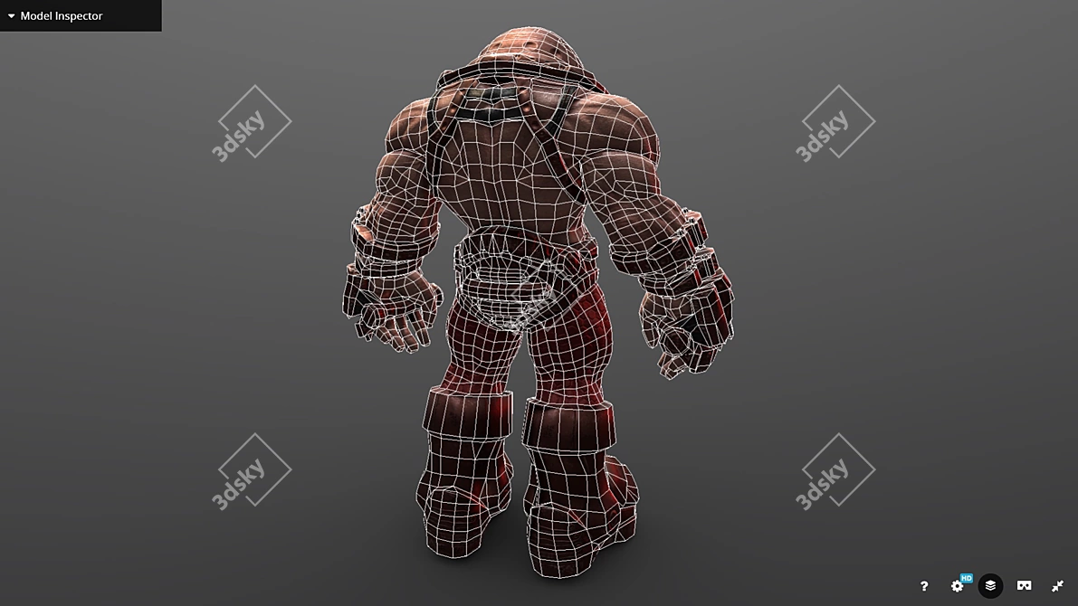 Geometric Powerhouse: Juggernaut 3D model image 4