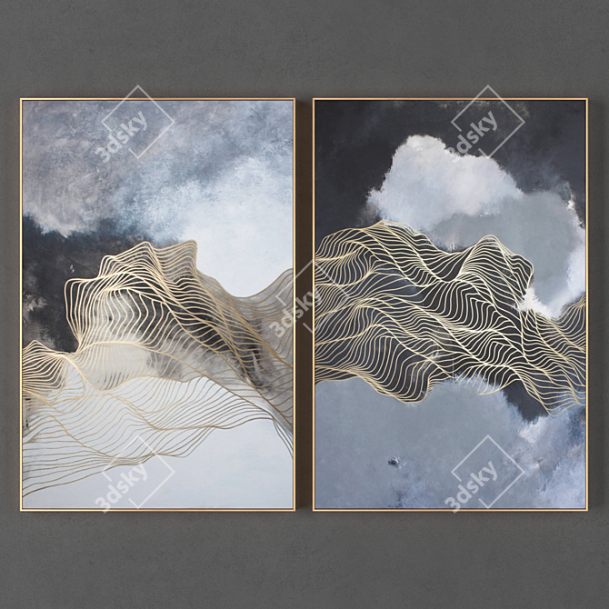  Modern Frames Collection: 1200*800mm & 2800*2800px Textures 3D model image 1