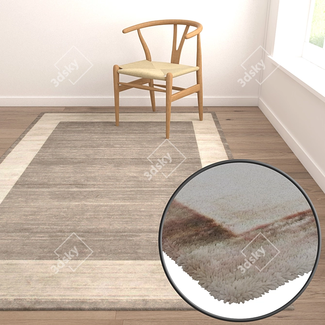 Luxury Carpet Set: High-Quality Textures. 3D model image 5