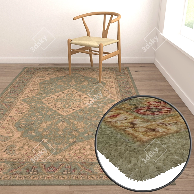 Luxury Carpet Set 3D - High-Quality Textures 3D model image 5