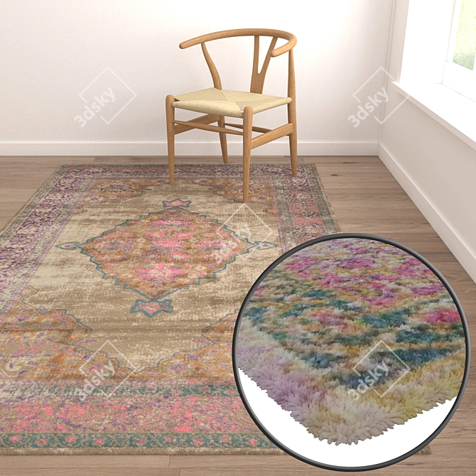 Premium Carpets Set: High-Quality Textures, Multiple Variations 3D model image 5