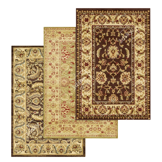 Premium Quality Carpets Set 3D model image 1