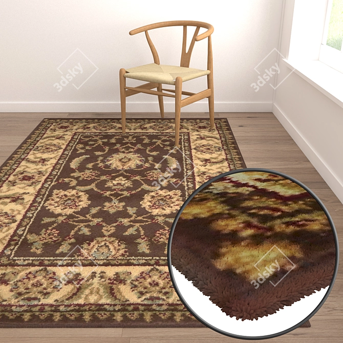 Premium Quality Carpets Set 3D model image 5