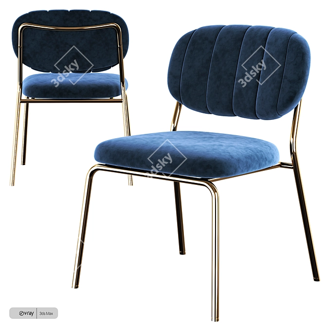 Modern Jolien Lounge Chair: Sophistication in Every Detail 3D model image 3