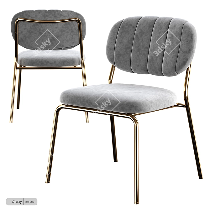 Modern Jolien Lounge Chair: Sophistication in Every Detail 3D model image 4