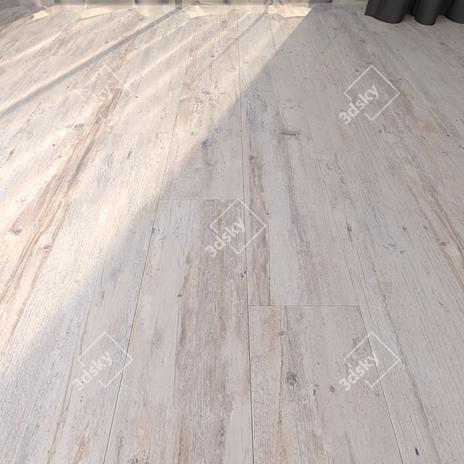 Elegant Cream Wood: Yurtbay Western 20x120 3D model image 1