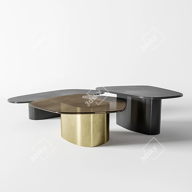 Elegant Capri Coffee Table: Perfect Blend of Style & Function 3D model image 2