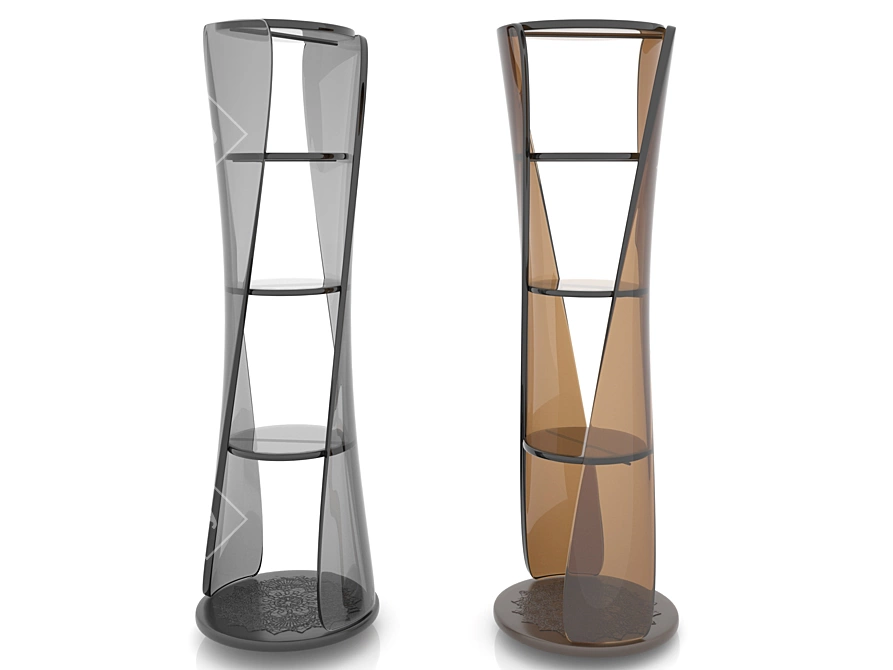 Elegant Glass Shelf Options 3D model image 1